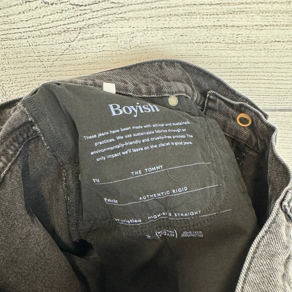 Boyish Women's The Tommy High Rise Authentic Rigid Straight Leg Jeans Size 32 - Picture 10 of 11